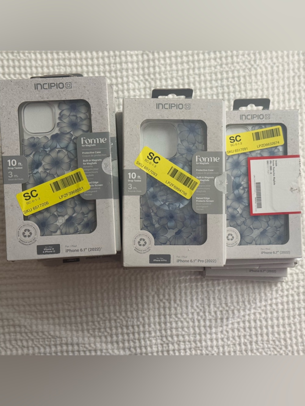 LOT OF 25 NEW INCIPIO PHONE CASES FOR IPHONE 14, 14 Pro and 14 plus OPEN BOX
